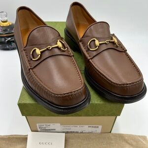 Men’s Gucci horse bed 1953 leather loafers size 11.5 fits 12.5 US made in Italy